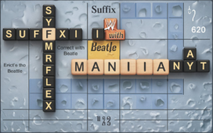 suffix with beatle or wrestle